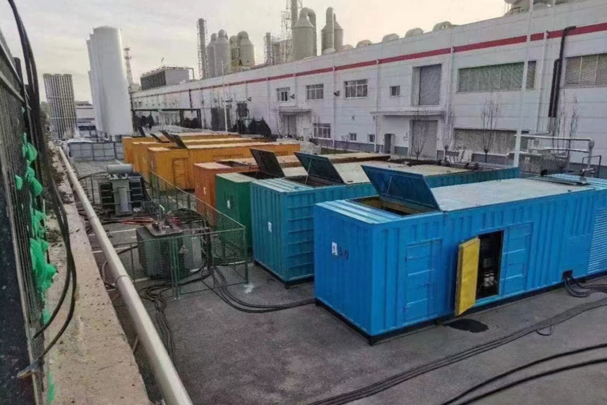 阿克苏发电机租赁施工现场